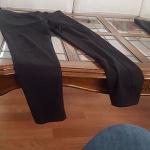 Black straight leg stretch pants x 2